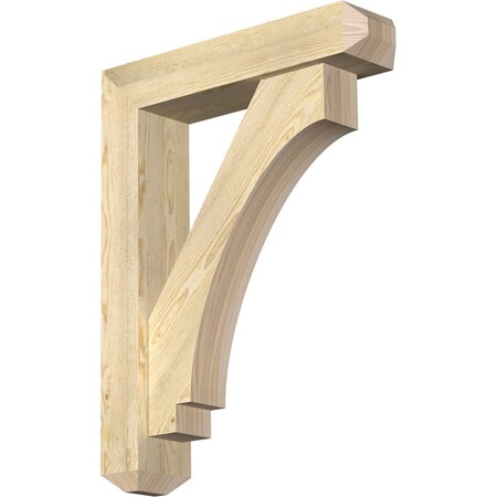 Imperial Craftsman Rough Sawn Bracket W/ Offset Brace, Douglas Fir, 6W X 26D X 34H